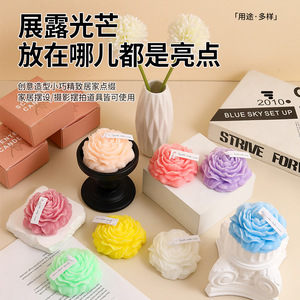 Velas Aromáticas de Peonía con Forma de Flor, Cera de Soja Mixta, Hechas a Mano, Decoración para el Hogar, Regalos de Cumpleaños - Product Image 4
