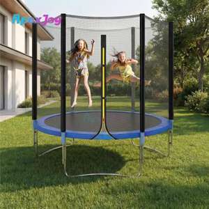 <span class=keywords><strong>Trampoline</strong></span> <span class=keywords><strong>pour</strong></span> enfants de 6 pieds à prix d'usine avec filet de sécurité, capacité de charge de 500 kg, lit de saut rond <span class=keywords><strong>pour</strong></span> extérieur et intérieur, <span class=keywords><strong>pour</strong></span> jardin et parc - Product Image 1