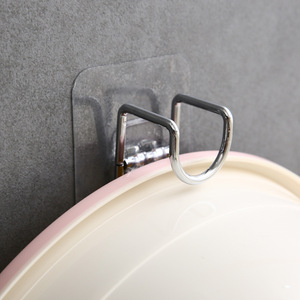 Soumei Hidemi Stainless Steel Slip <b>Hook</b> Single Strong <b>Adhesive</b> Bathroom Kitchen Sink Storage <b>Hook</b> - Product Image 3