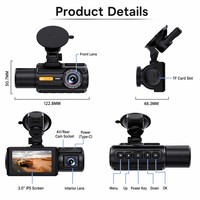 Caméra embarquée 4K exclusive avec objectif STARVIS 2, enregistrement en boucle 3 canaux, DVR, caméra de voiture WIFI, surveillance de stationnement 24H, GPS
