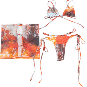 New Hợp Thời Trang Phụ Nữ Mùa Hè Bãi Biển Quần Short Thiết Lập 2025 Crop Áo Ngực Hàng Đầu + Quần Short Mặc Bikini 3 Mảnh Thiết Lập Y2K Sexy Của Phụ Nữ Ba Mảnh Quần Áo Thiết Lập - Product Image 4