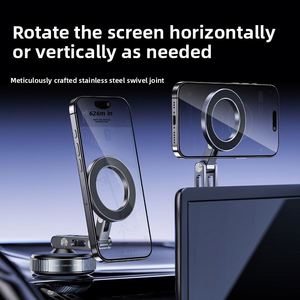 X323 Boneruy X53 360 Degree <b>Rotation</b> Stable Glass Vacuum Adsorption Phone Holder Flexible Mobile <b>Desk</b> Stand Car Magnetic Holder - Product Image 4
