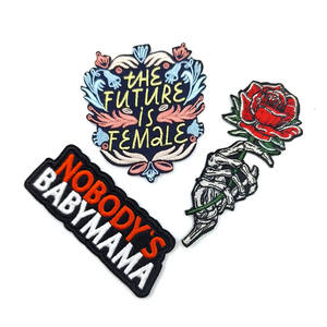 Cool DIY Vêtements Accessoire À La Mode All-You-Need-Is-Love Iron-On Sports Casquette De Baseball Tricoté Chapeau Patch Brodé Étoile Badges - Product Image 4