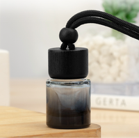 Vente en gros de flacons en verre vides pour diffuseur de parfum de voiture, ronds, 8 ml, flacon de parfum suspendu pour voiture