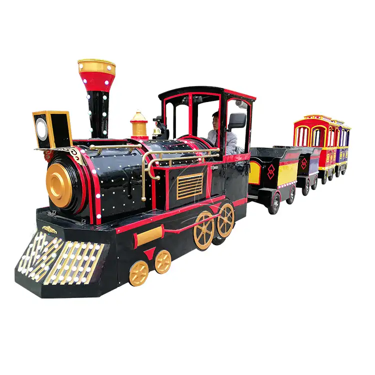 Trackless treno treno batteria per il parco di divertimenti