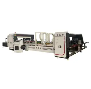 New type High quality Corrugated carton Auto Folder gluer and Stitcher Machine