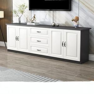 <span class=keywords><strong>Meuble</strong></span> <span class=keywords><strong>TV</strong></span> en bois massif, style moderne minimaliste, salon, nouvelle maison, chambre à coucher, style européen, rangement multifonctionnel - Product Image 4