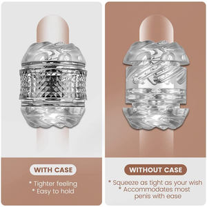 Gloednieuwe Mannelijke Masturbator Cup Diamant Crystal Vliegtuig Cup Tweekoppige Door Handmatige Mannelijke Masturbatie Volwassen Seksspeeltje - Product Image 3