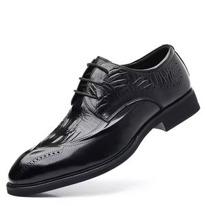 Zapatos de Cuero Italianos Hechos a Mano para Hombre, de Oficina, en Colores Mixtos, con Punta en Pico, Impermeables, con Cordones, que Aumentan la Estatura, Elegantes - Product Image 2