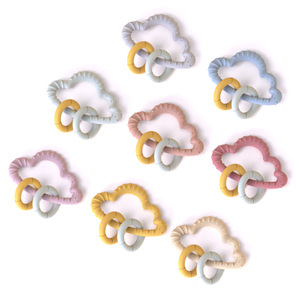 Anneau de dentition pour bébé en silicone souple sans BPA Newever, jouet à mâcher pour la dentition, unisexe - Product Image 1