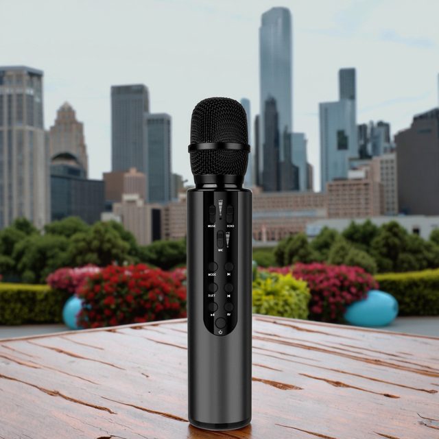 Wireless Dynamic Microphone USB Voice Amplifier Outdoor Speaker Karaoke Rechargeable Mixer PA System Handheld M6 Type C Desktop