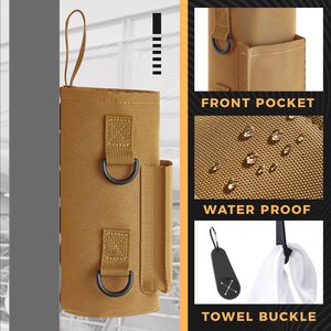 Porta Botella de Agua Magnético, Bolsa para Llevar Botella de Agua al Gimnasio con Bolsillo para Teléfono, Funda para Botella de Agua con Hebilla de Silicona para Toalla - Product Image 3