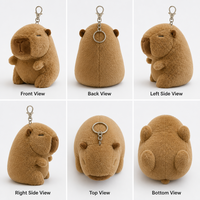 Porte-clés Capybara Assis Tendance Kawaii Zaves – Écologique, Durable, Idéal pour Sac d'École, Cadeau d'Anniversaire, Meilleure Vente, Doux et Rembourré