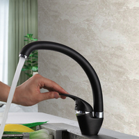 Frud — robinet mitigeur en laiton pour évier de cuisine, disponible en 5 couleurs, bec pivotant, mélangeur d'eau froide et chaude pour les éviers