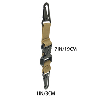 En gros, Porte-clés mousqueton tactique en sangle de nylon, avec boucle à dégagement rapide en métal, clip HK, clip de ceinture EDC et anneau pour équipement