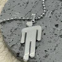Vente en gros pas cher Prix Or Argent Acier inoxydable Hiphop Rappeur Billie Eilish Collier