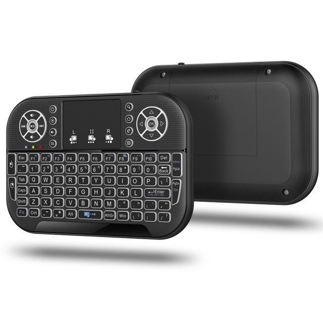 A8 2.4G Wireless and BT Dual Mode Smart MINI Keyboard Air Fly Mouse Android TV Box Using Remote Control Backlit Mini Keyboard