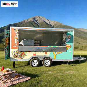 Cuisine mobile carrée avec four à pizza, grill à hamburgers, friteuse, remorque certifiée DOT CE pour la vente de hot-dogs, camion de restauration rapide - Product Image 6