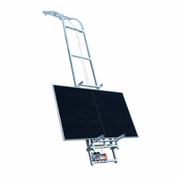 Échelle de levage portable électrique à énergie solaire, capacité de charge de 300 kg, en alliage d'aluminium, pour l'installation de modules photovoltaïques sur toiture, pour porte et fenêtre