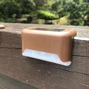 Водонепроницаемые садовые светильники для забора на солнечной батарее Уличные светодиодные ступени для террасы - Product Image 2