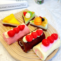 Jouet anti-stress en TPR en forme de gâteau à montée lente, vente en gros, en stock, pour enfants et adultes, idéal pour le divertissement et les fêtes
