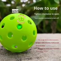 Offre Spéciale – Balles de Pickleball LED Standard 74 mm pour Extérieur, Durables, 40 Trous, Accessoires d'Entraînement