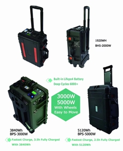 110V 220V LiFePO4 Pin 3KW 5KW điện Trạm di động ngoài trời 2000W 3000W 5000W Trạm điện di động trạm năng lượng mặt trời - Product Image 6