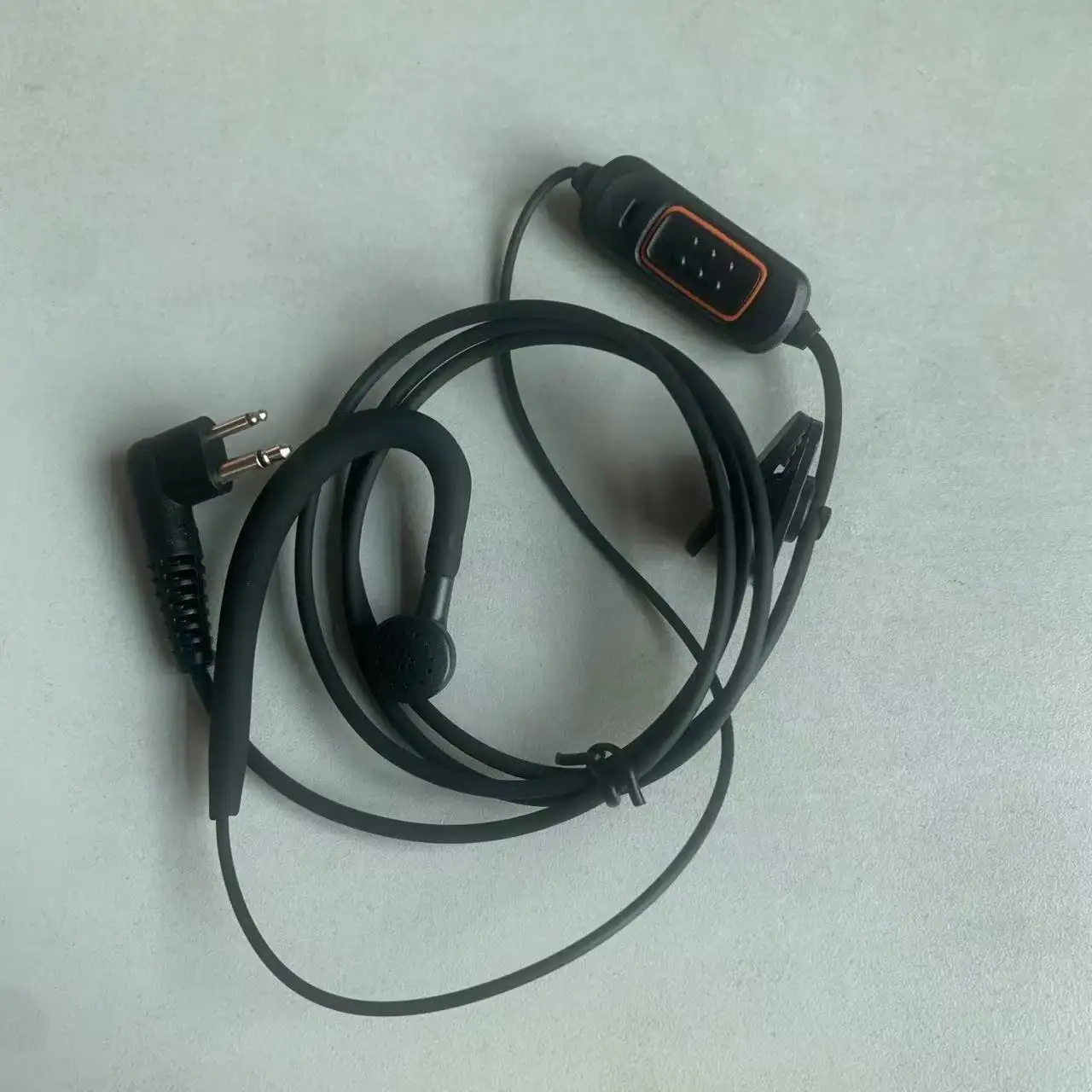 Headphone M Plug Walkie Talkie Headset Earpiece dengan Mic PTT untuk Motorola hitam karton tahan air Bluetooth headphone In-ear