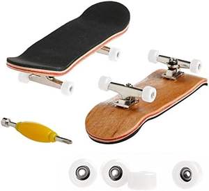 Vente en gros Ensemble complet Teck Deck Mini 30mm <span class=keywords><strong>Pro</strong></span> Planche à roulettes en bois pour les doigts Jeu de patins Nouveauté Jouet Cadeau promotionnel - Product Image 4