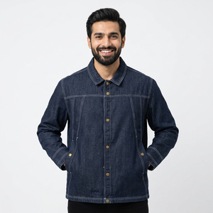 Denim Jean <b>Jacket</b> High Quality Retro Fashion Black <b>White</b> Green-breathable Functional College, Baseball, <b>jacket</b> for <b>men</b> - Product Image 1