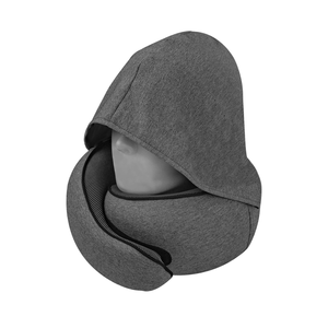 Portable Roll-up Hooded Travel Neck Pillow Memory Foam with <b>Storage</b> Bag for Airplane Travel Sleep Support <b>Cushion</b> - Product Image 6