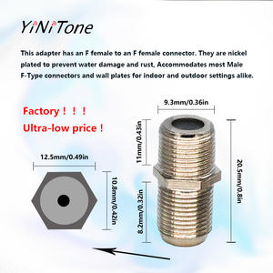 Adaptador de acoplador de conector hembra tipo F RG6 RG59 RF Cable coaxial <span class=keywords><strong>Radio</strong></span> Video datos aplicación de telefonía conector para teléfonos móviles - Product Image 2