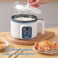 Marmite électrique multifonction antiadhésive standard UE/Royaume-Uni/États-Unis, compatible international, avec fonctions de cuisson, de friture et de fusion de cire, à commande mécanique par bouton-poussoir