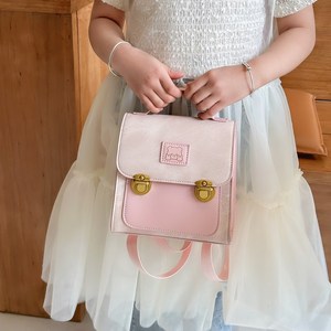 Versión coreana lindo oso bebé maletín niños Color contrastante mochila PU jardín de infantes portátil mochila de dibujos animados - Product Image 3