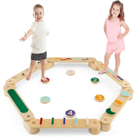 Juego de bloques de equilibrio para niños, piedras de apoyo Montessori, pista de obstáculos para niños pequeños, juguete de gimnasia para interiores, desarrolla habilidades motoras gruesas