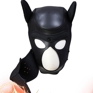 Arnés de Cabeza para Perro de Cuero PU, Diseño <span class=keywords><strong>Sexy</strong></span>, Estilo Bondage, Negro, Completamente Cerrado, para Juegos en la Cama para Mujeres Adultas - Product Image 5