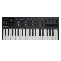 M-Vave MK4 Piano Numérique Électronique Portable USB MIDI 37 Touches avec Batterie et Contrôleur de Pad MIDI