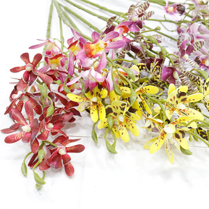 Meirui Nuevo Estilo Orquídea Araña Mini de 2 Ramas <span class=keywords><strong>Dendrobium</strong></span> Flores Decorativas Artificiales Impresas en 3D de Plástico para Hotel, Boda, Salón - Product Image 3