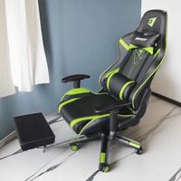 JERTECH GR101 DDP Chaise de joueur blanche personnalisée avec oreiller Chaise ergonomique pour ordinateur de bureau et équipement de jeu