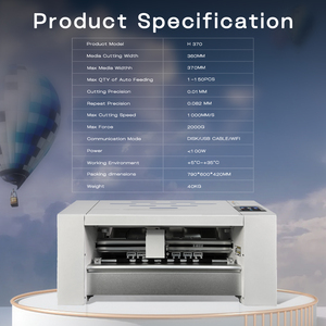Máquina de corte de etiquetas con alimentación automática H370S, corte de contorno con cámara a 1200 mm/s, troqueladora digital para hojas de pegatinas tamaño A3+ - Product Image 6