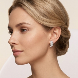 Pendientes de Lujo con Alas de Ángel 2026, Pendientes Brillantes con Micro Pavé de Circonitas, Chapados en Plata, Joyería Espiritual para Mujer, Regalos al por Mayor - Product Image 4