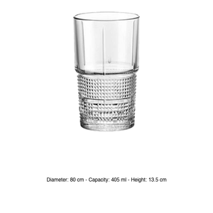 Vaso Bartender Novecento 41 cl, Altura 13.5 cm, Diámetro 8 cm, Apilable, para Bebidas Largas - Product Image 3