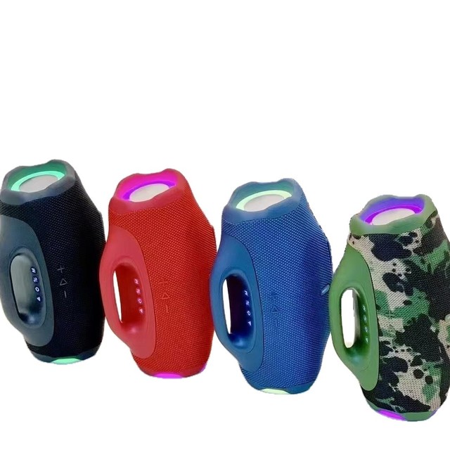 Compact and Portable Outdoor Mini Wireless Speaker with RGB Lights, High-power Subwoofer, Battery-powered and Radio Function.