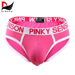 Toptan Özel Logolu Pamuklu/spandeks Erkek İç Çamaşırı Nefes Alabilen Rahat Mavi Külotlar Seksi Orta Bel Erkek Bikini İç Çamaşırı - Product Image 2