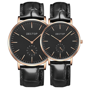 Precio de un par de estilo coreano de la tendencia de los hombres de las mujeres reloj delgada Simple de cuarzo con correa de reloj de pareja - Product Image 3