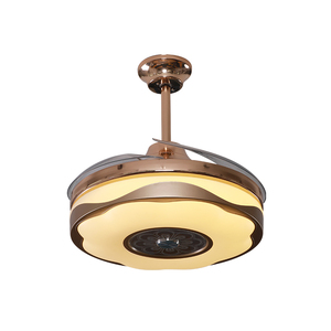 Aparato eléctrico de lujo interior uso 42 pulgadas led decorativa luz de techo ventilador con control <span class=keywords><strong>remoto</strong></span> de lámpara - Product Image 3