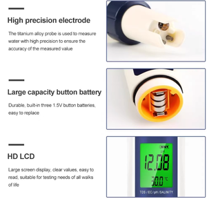 Multifunktion aler Wasser qualitäts <span class=keywords><strong>tester</strong></span> pH-<span class=keywords><strong>Meter</strong></span> Säure <span class=keywords><strong>tester</strong></span> TDS-Leitfähig keits messgerät. - Product Image 5