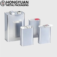 Bidon rond en fer blanc de 1 litre, transparent, avec couvercles, pour essence, soudé, vide, vente directe usine
