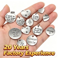 Pendentifs en acier inoxydable 316L gravables au laser, finition miroir, apprêts pour bijoux, conception personnalisée, vente en gros d'usine, OEM ODM