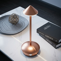 Lampe de table sans fil rechargeable, style minimaliste moderne, à piles, pour hôtel, café, restaurant, bar.